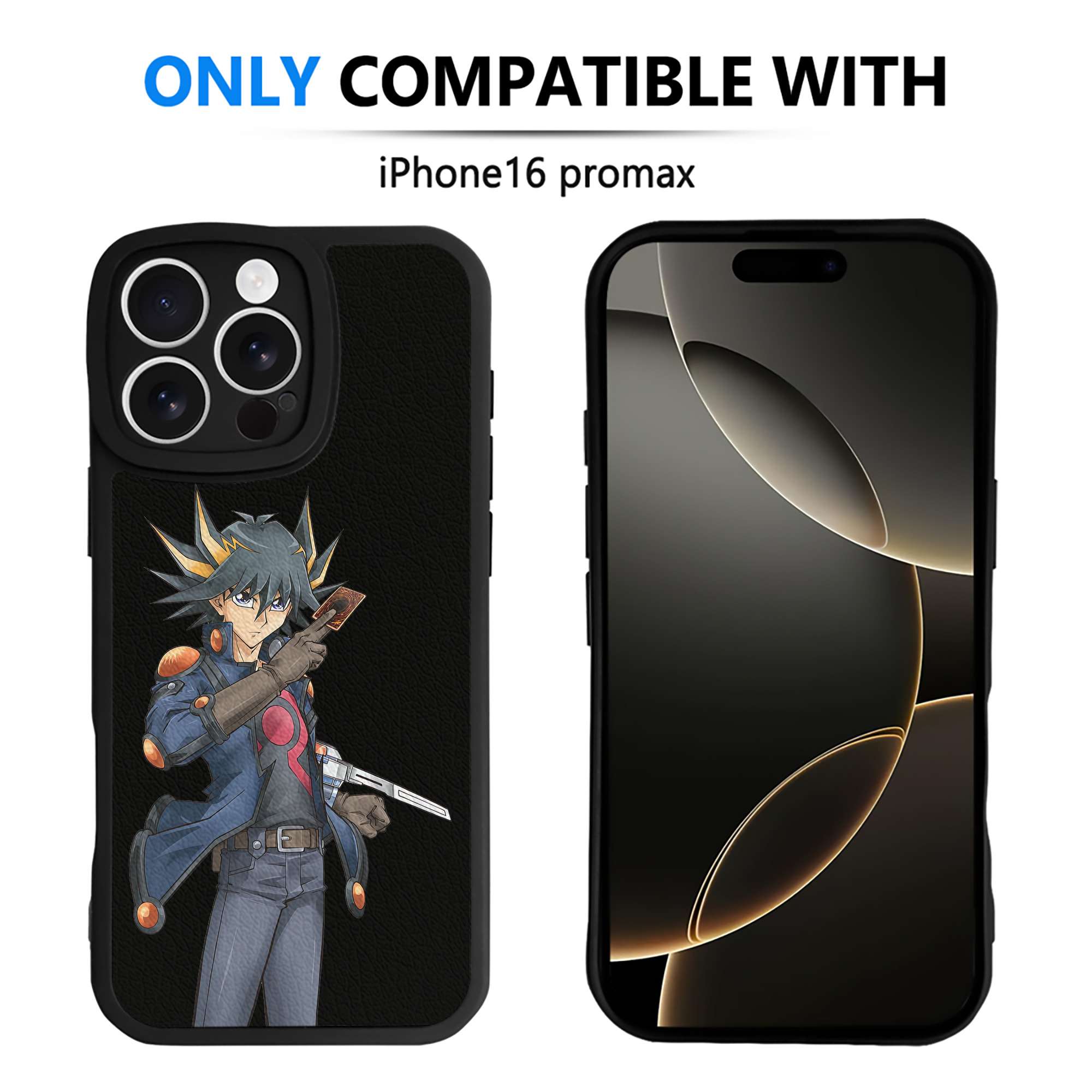 （画像用） 遊☆戯☆王 Yu-Gi-Oh! 【iPhone 16シリーズ対応】シリコンスマホケース（レザー調） 材質：シリコン